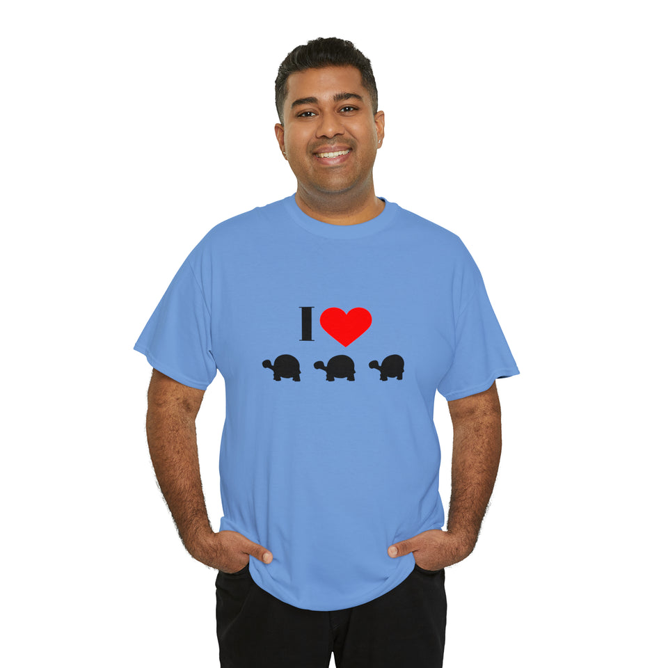 I Love Turtles Unisex Heavy Cotton Tee