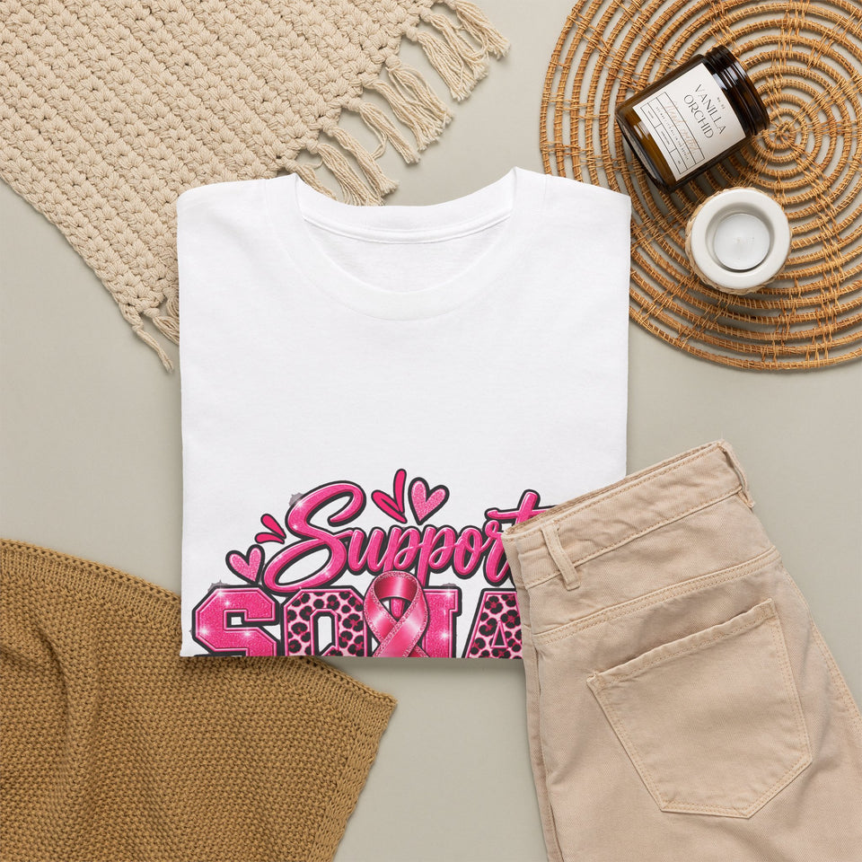 Support Squad Breast Cancer Awareness Unisex Heavy Cotton Tee