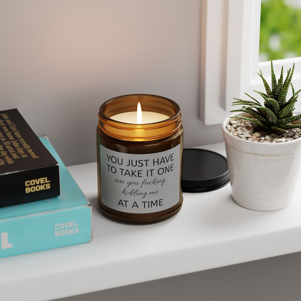 One At A Time Scented Soy Candle (Multi-Size, Amber Jar)