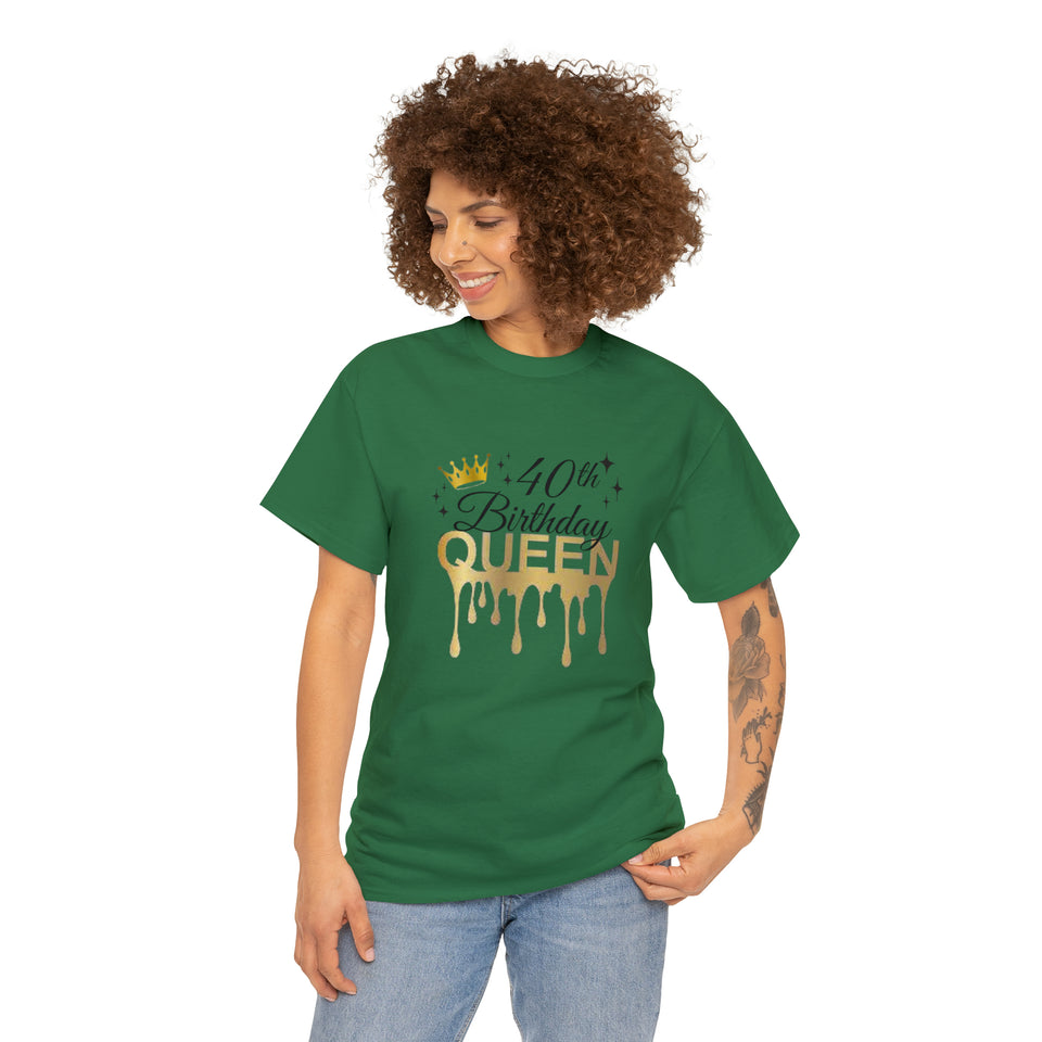 40th Birthday Queen Unisex Heavy Cotton Tee