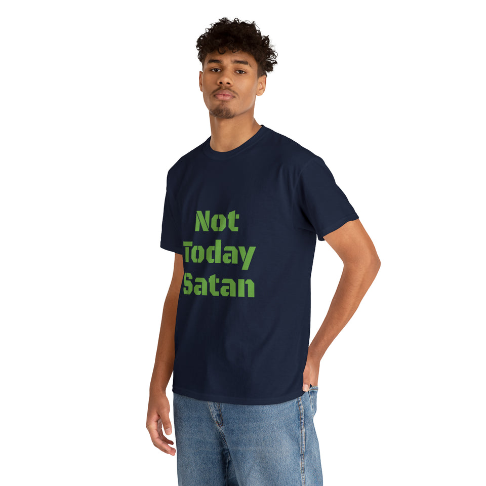 Not Today Satan Unisex Heavy Cotton Tee