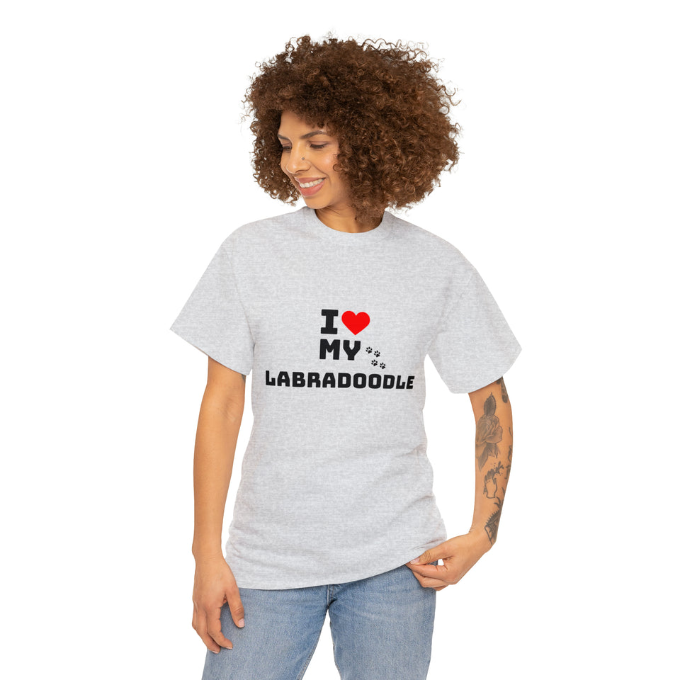 I Love My Labradoodle Unisex Heavy Cotton Tee