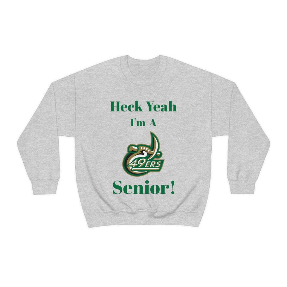Heck Yeah I'm A UNCC Senior Unisex Heavy Blend™ Crewneck Sweatshirt