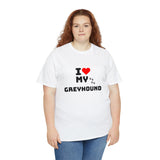I Love My Greyhound Unisex Heavy Cotton Tee