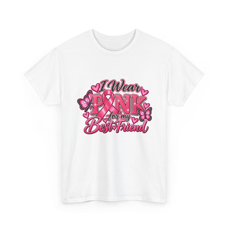 Breast Cancer Awareness Best Friend Unisex Heavy Cotton Tee