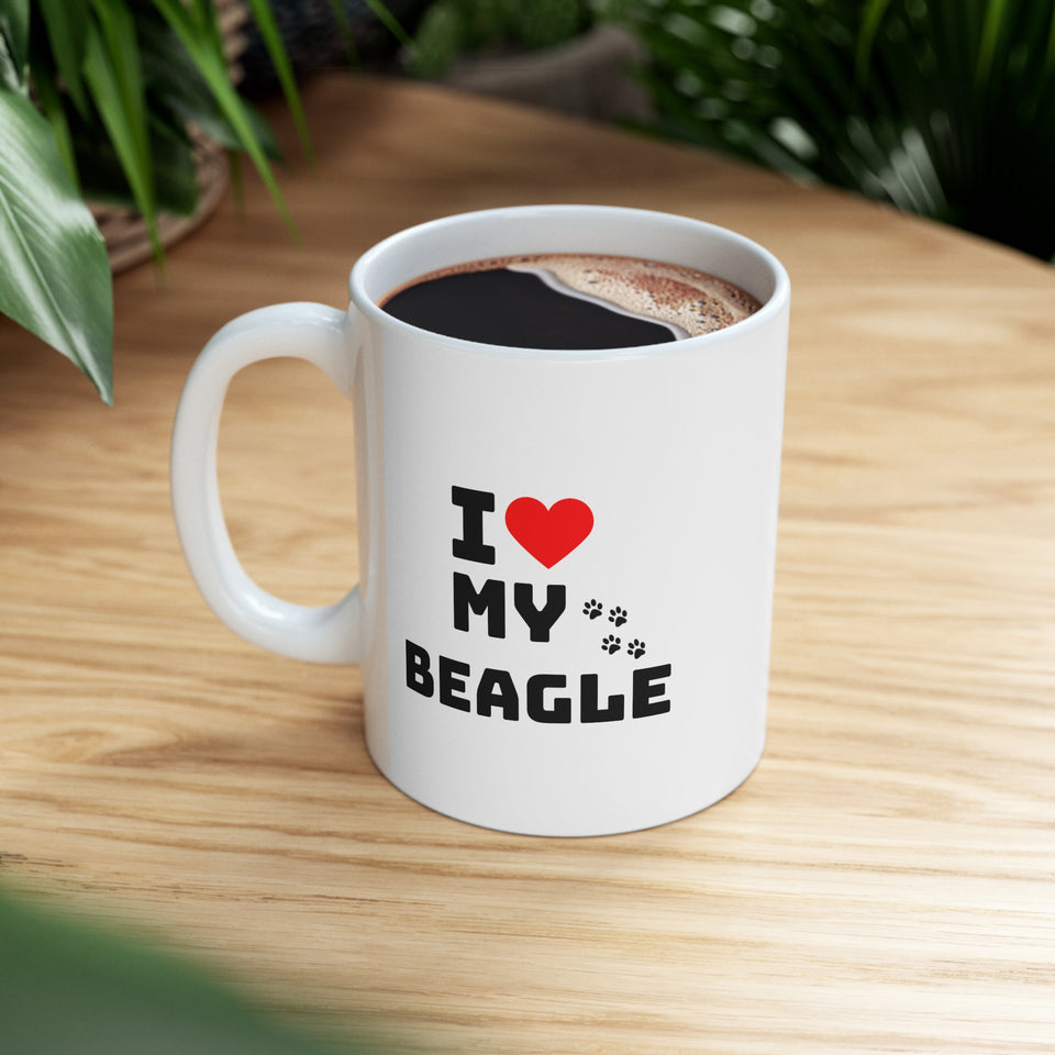 I Love My Beagle Ceramic Mug 11oz