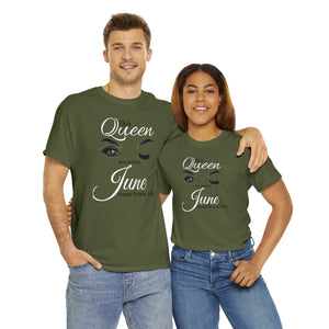 This Queen Was Born In June Unisex Heavy Cotton Tee