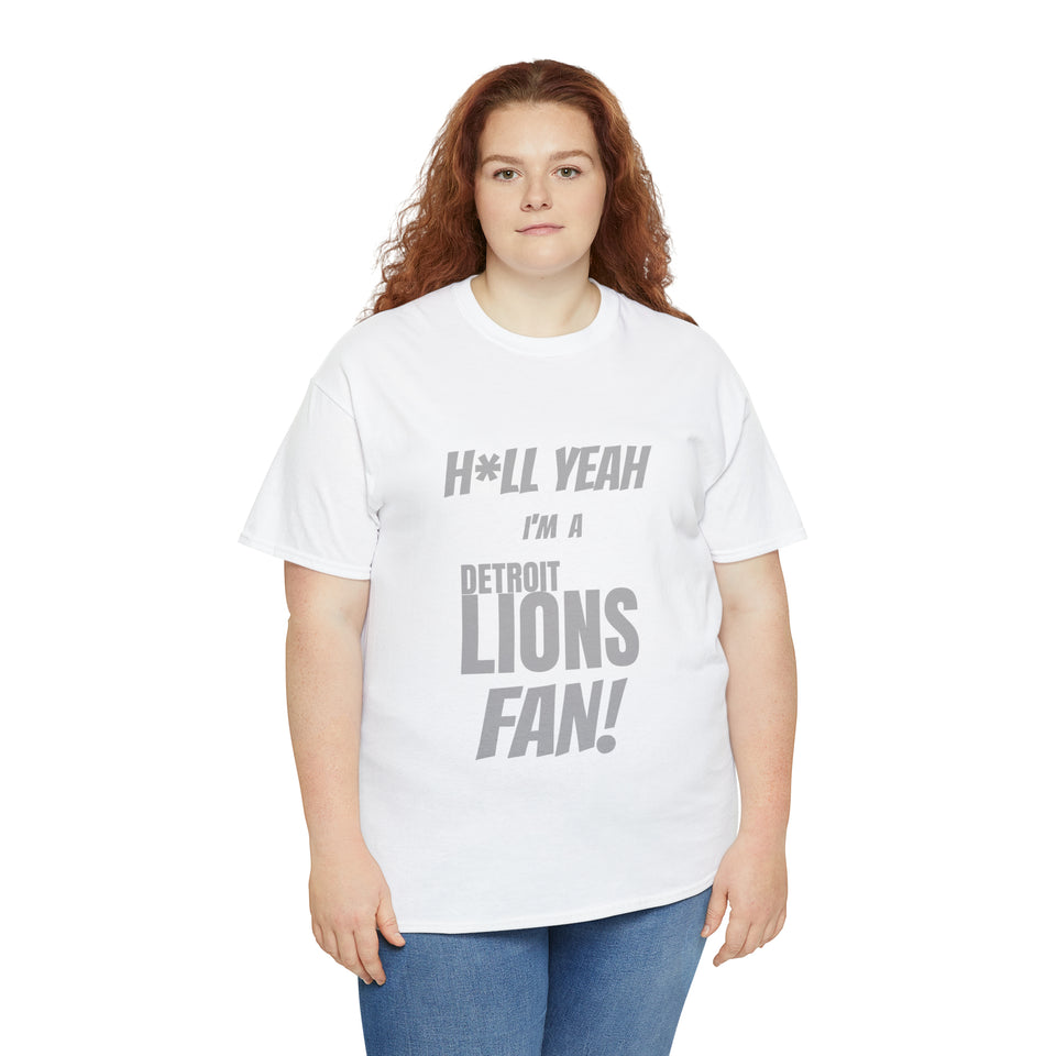 Detroit Lions Football Unisex Heavy Cotton Tee