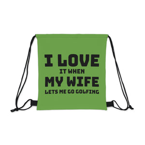 Golfing Outdoor Drawstring Bag