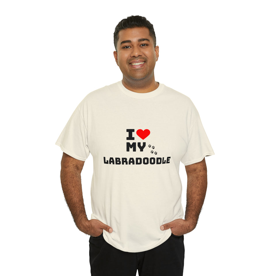 I Love My Labradoodle Unisex Heavy Cotton Tee