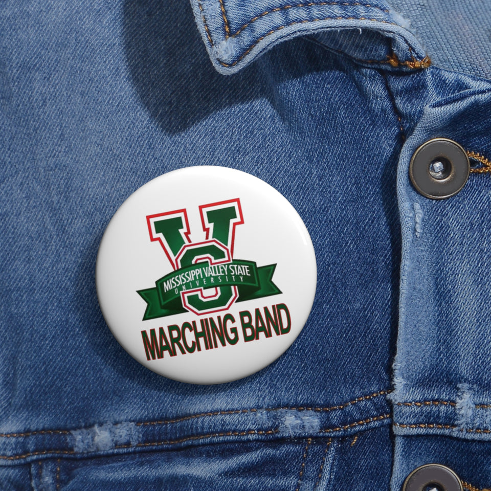 Mississippi Valley State Marching Band Custom Pin Buttons