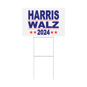 Harris Walz 2024 Plastic Yard Sign