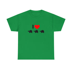 I Love Turtles Unisex Heavy Cotton Tee