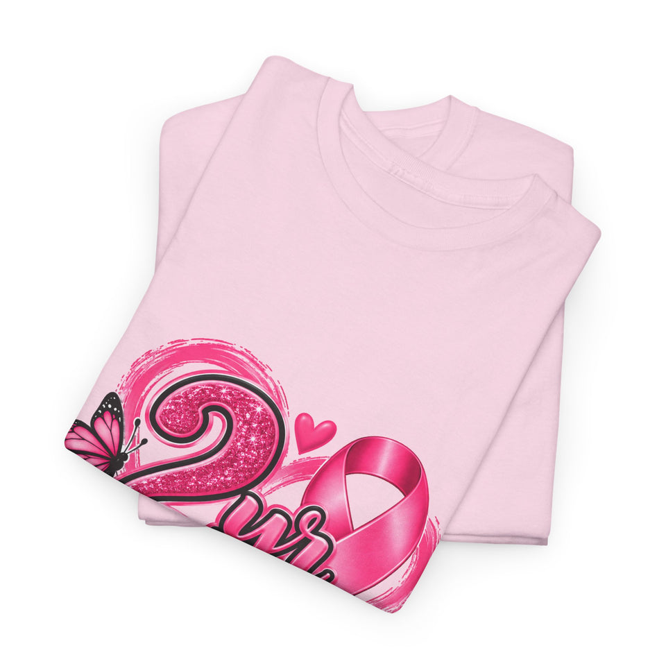 2 Yr Survivor Breast Cancer Awareness Unisex Heavy Cotton Tee