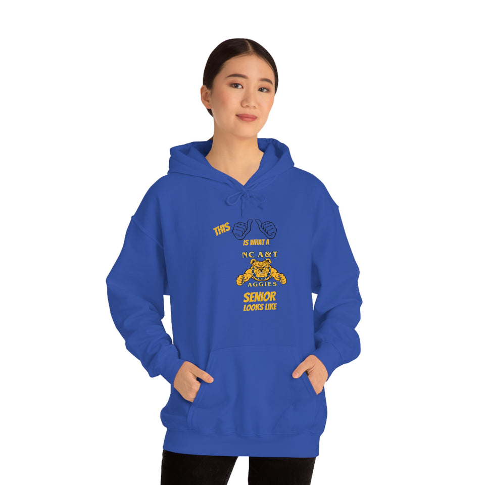 This Is What A NC A&T Senior Looks Like Unisex Heavy Blend™ Hooded Sweatshirt