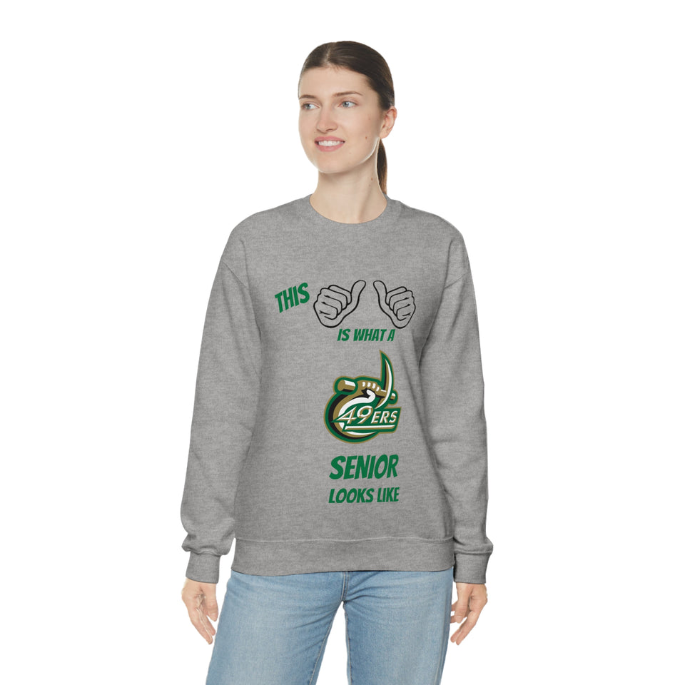 This Is What A UNCC Senior Looks Like Unisex Heavy Blend™ Crewneck Sweatshirt