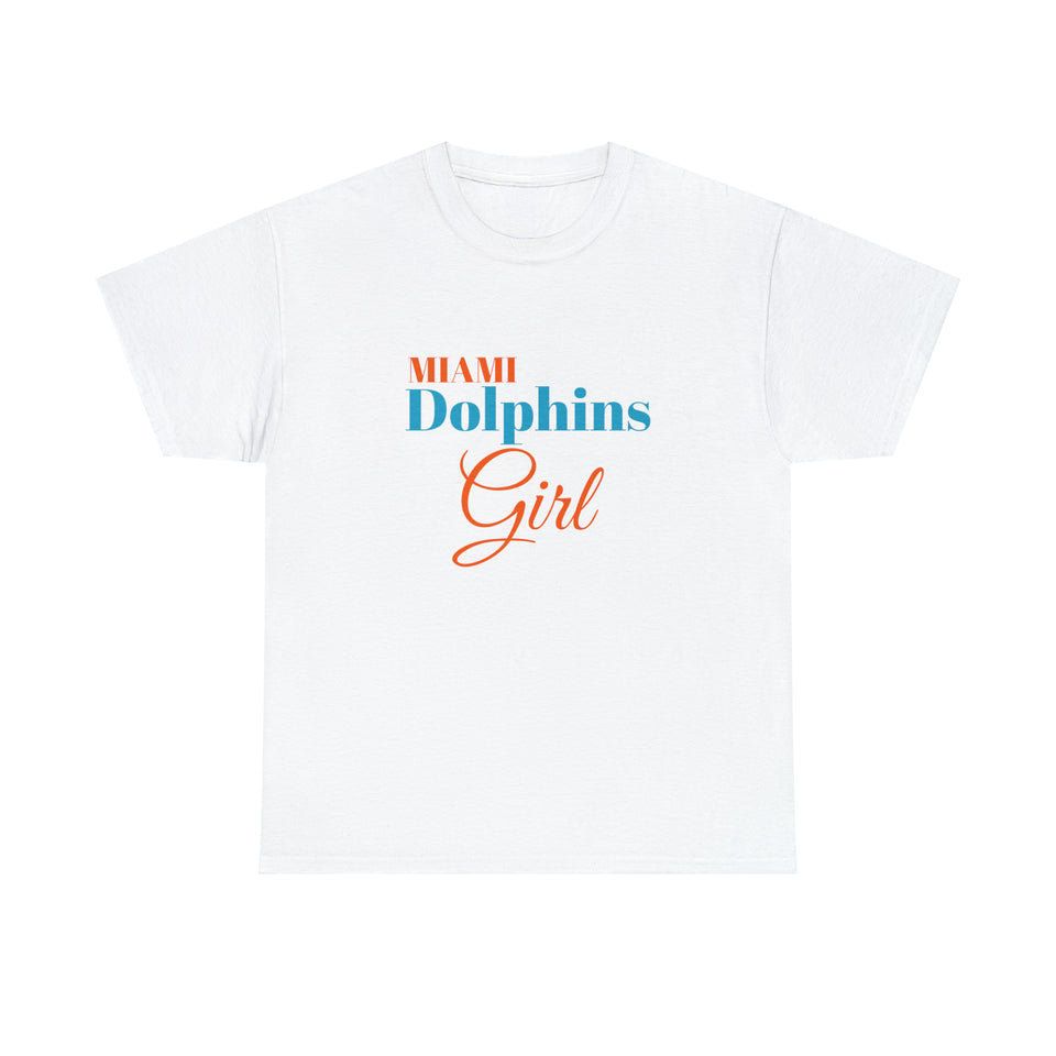 Miami Dolphins Girl Unisex Heavy Cotton Tee