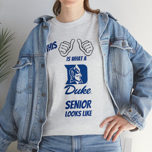 This Is What A Duke Senior Looks Like Unisex Heavy Cotton Tee