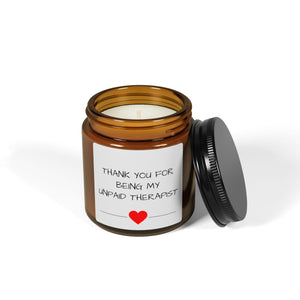 Unpaid Therapist Scented Soy Candle (Multi-Size, Amber Jar)