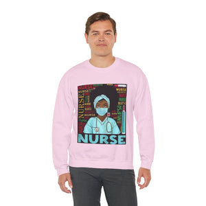 Black Nurse Crewneck Sweatshirt