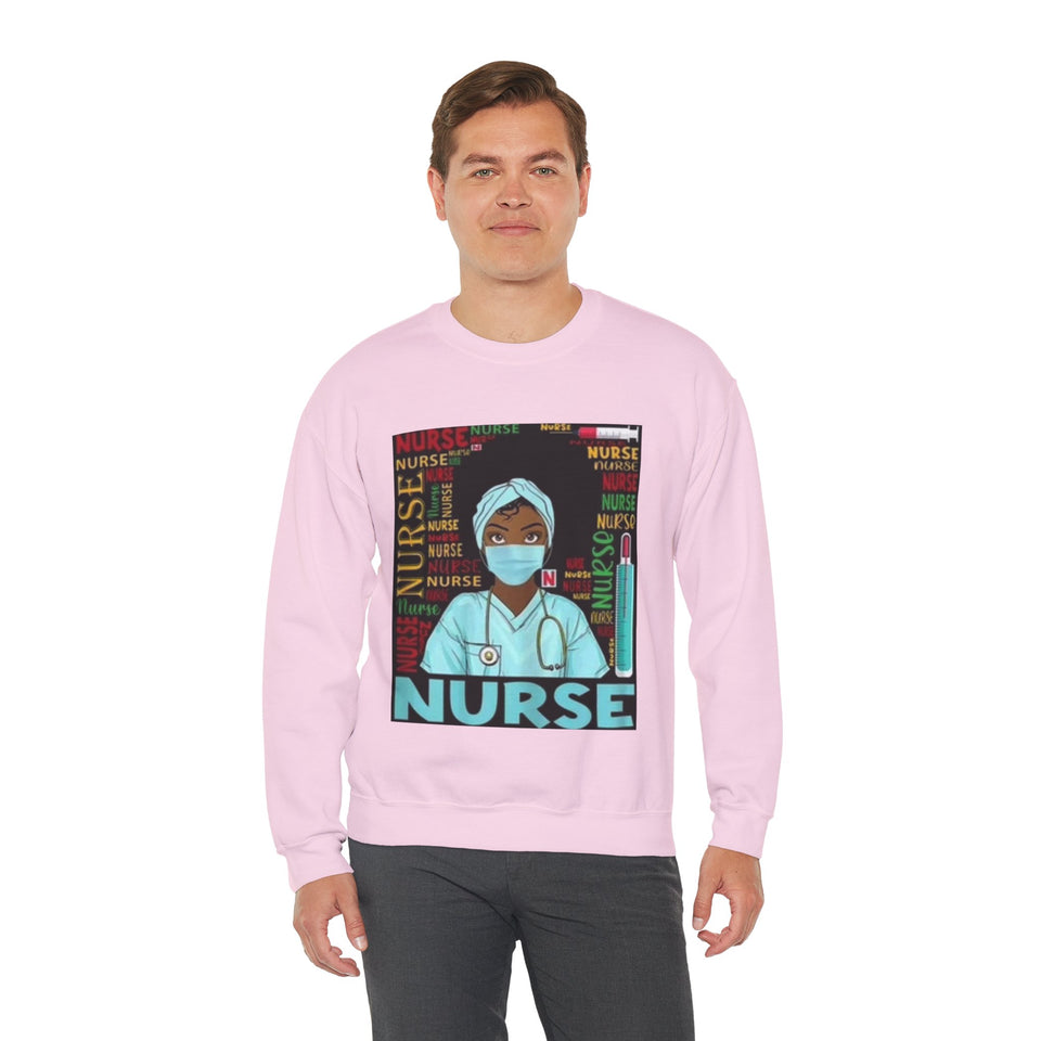 Black Nurse Crewneck Sweatshirt