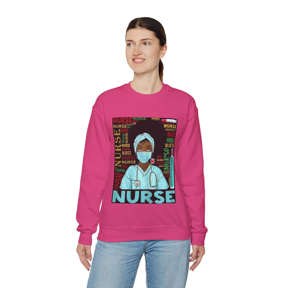 Black Nurse Crewneck Sweatshirt