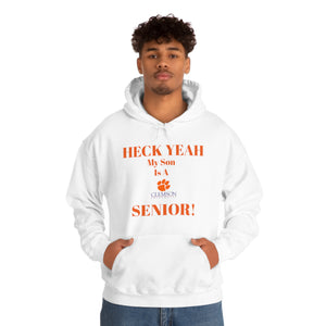 Heck Yeah My Son is A Clemson Senior Unisex Heavy Blend™ Hooded Sweatshirt