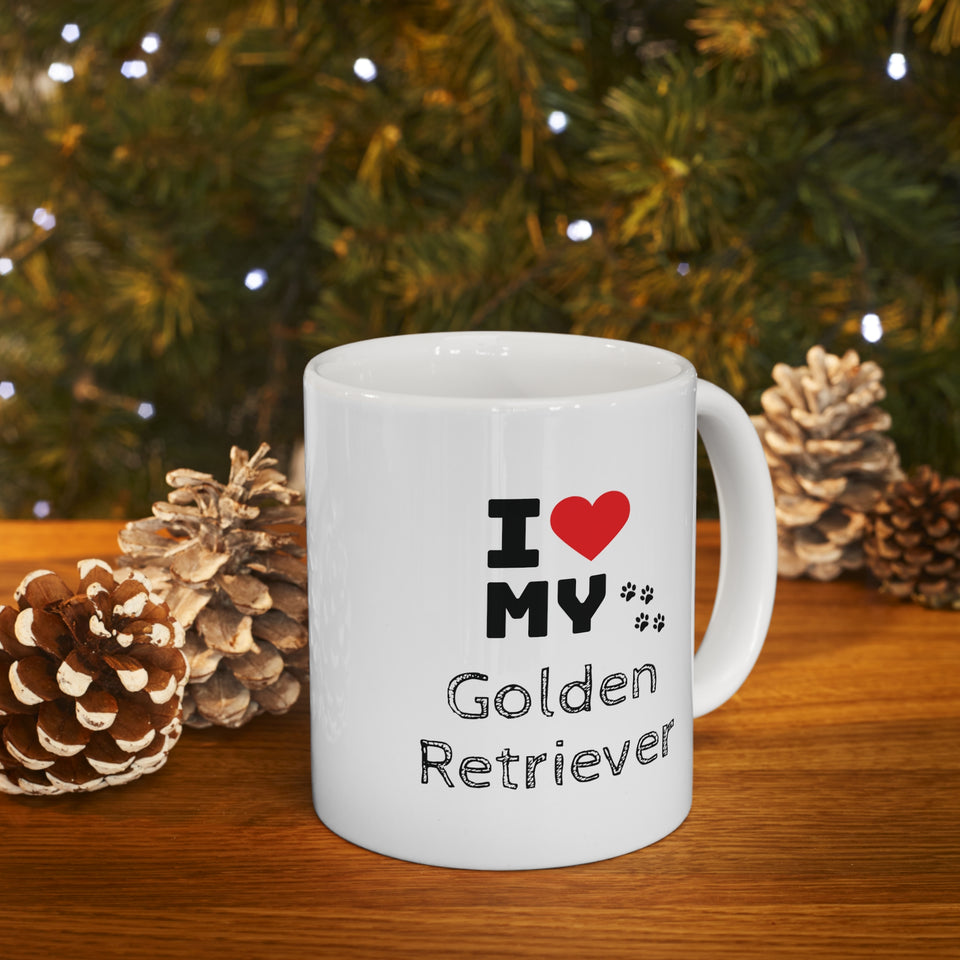 I Love My Golden Retriever Ceramic Mug 11oz