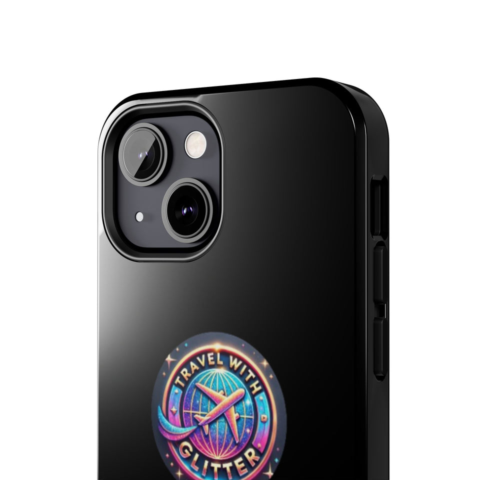 Travel With Glitter Tough Phone Cases