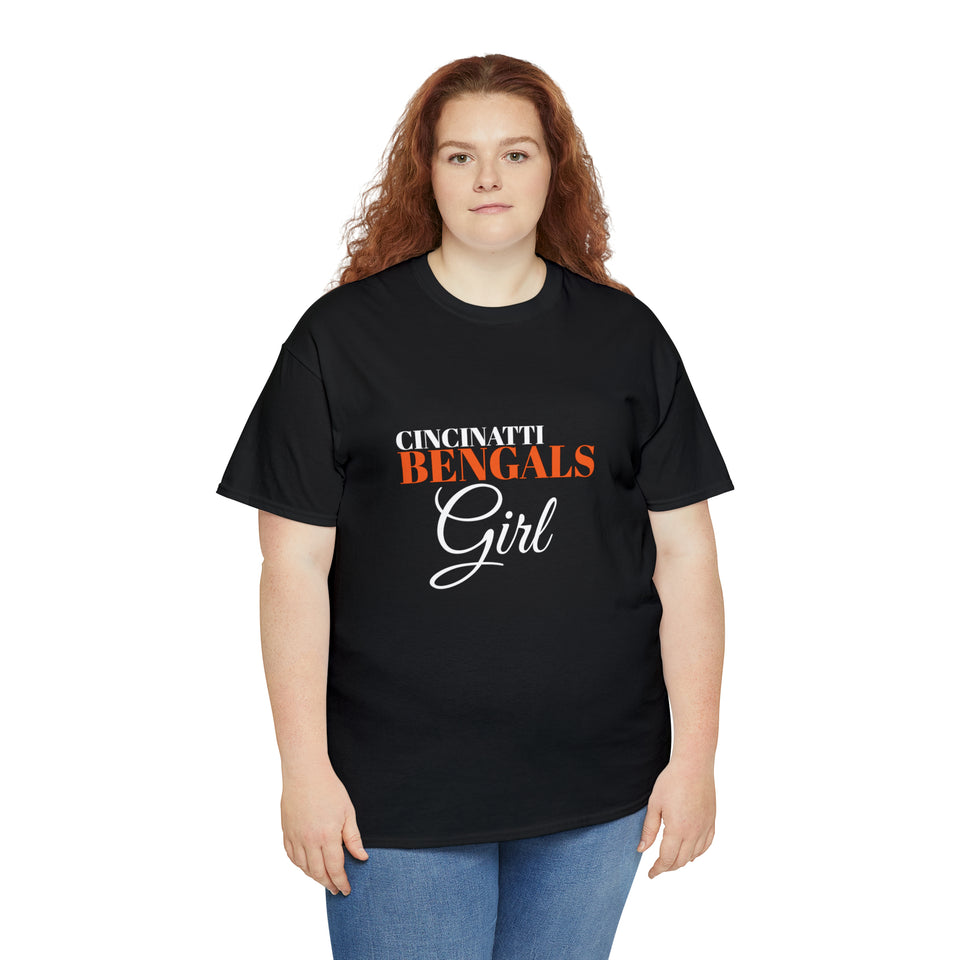 Cincinatti Bengals Girl Unisex Heavy Cotton Tee