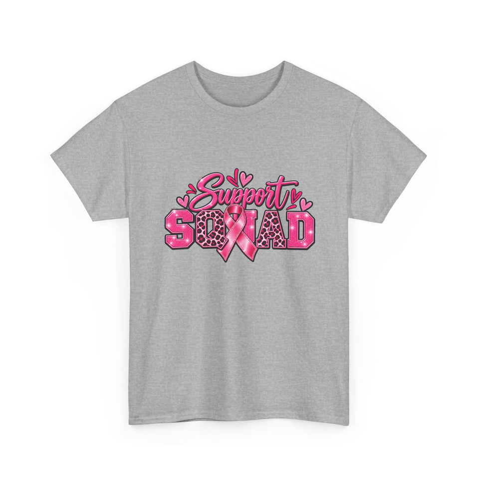 Support Squad Breast Cancer Awareness Unisex Heavy Cotton Tee