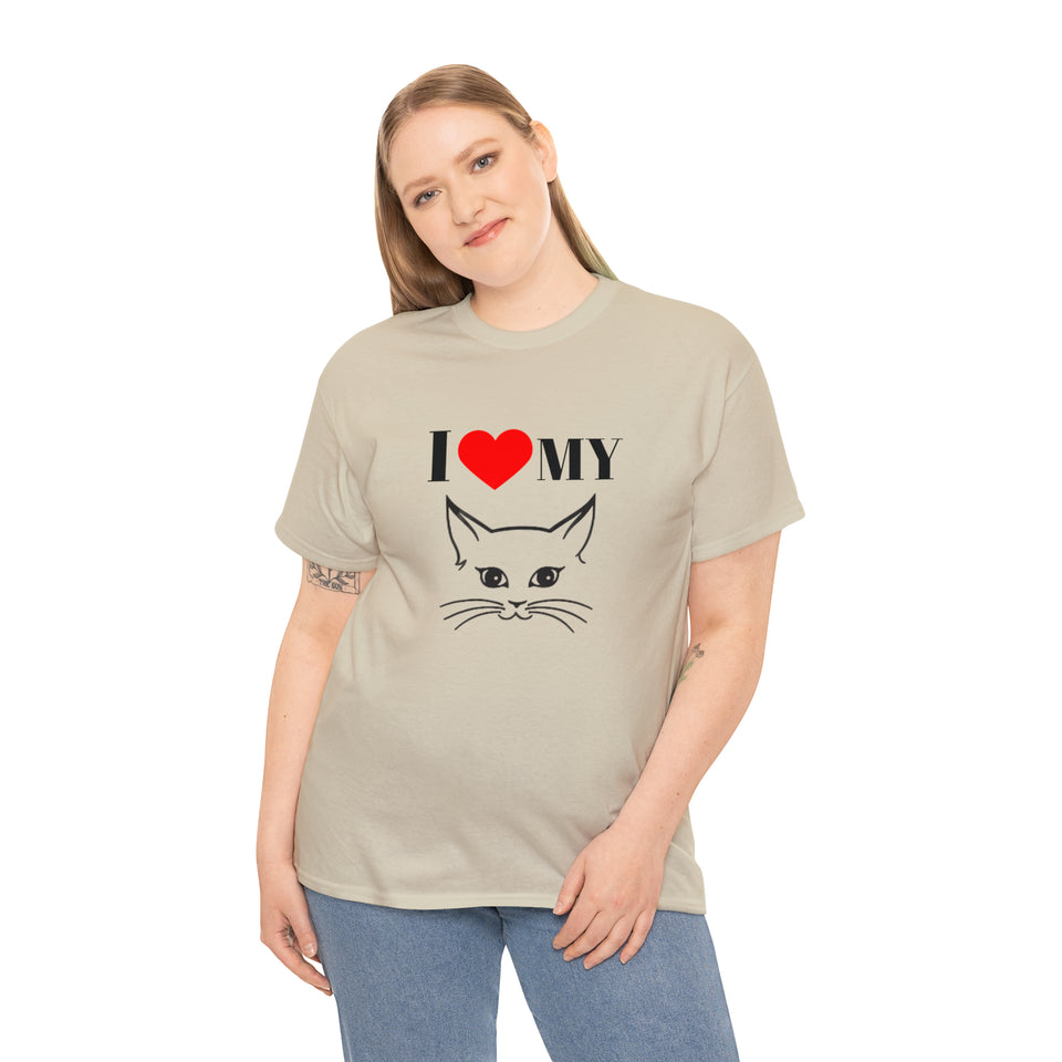 I Love My Cat Unisex Heavy Cotton Tee