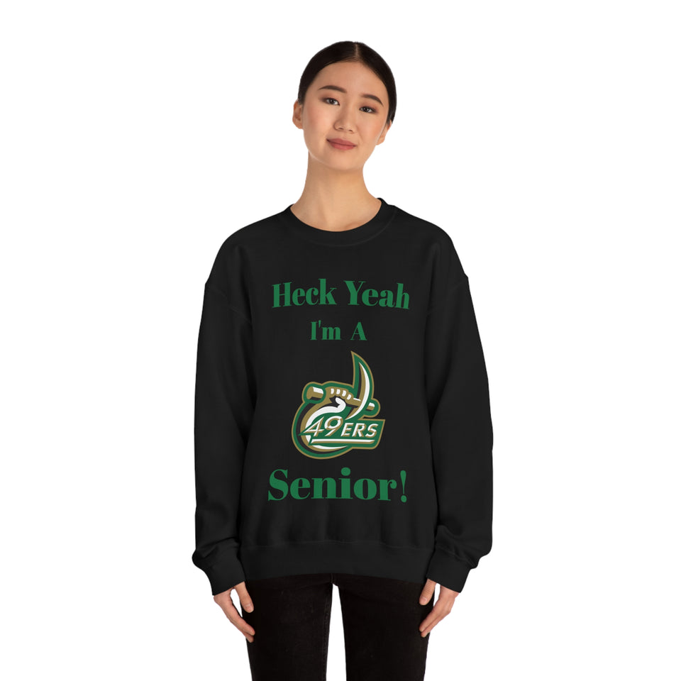 Heck Yeah I'm A UNCC Senior Unisex Heavy Blend™ Crewneck Sweatshirt
