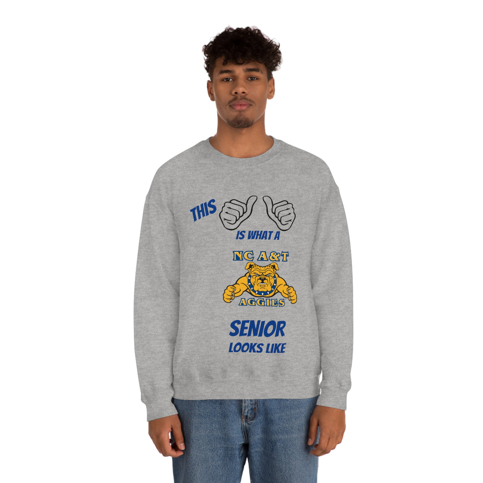 This Is What A NC A&T Senior Looks Like Unisex Heavy Blend™ Crewneck Sweatshirt