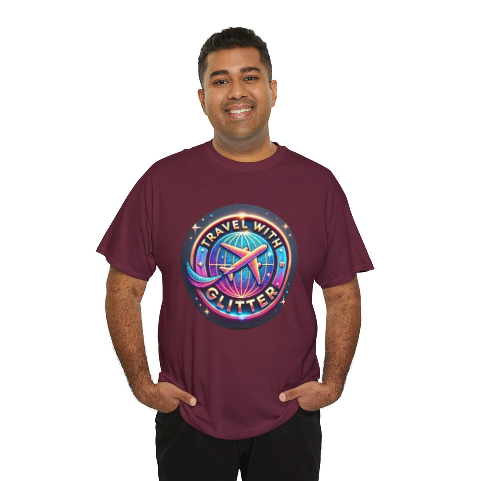 Travel With Glitter Unisex Heavy Cotton Tee