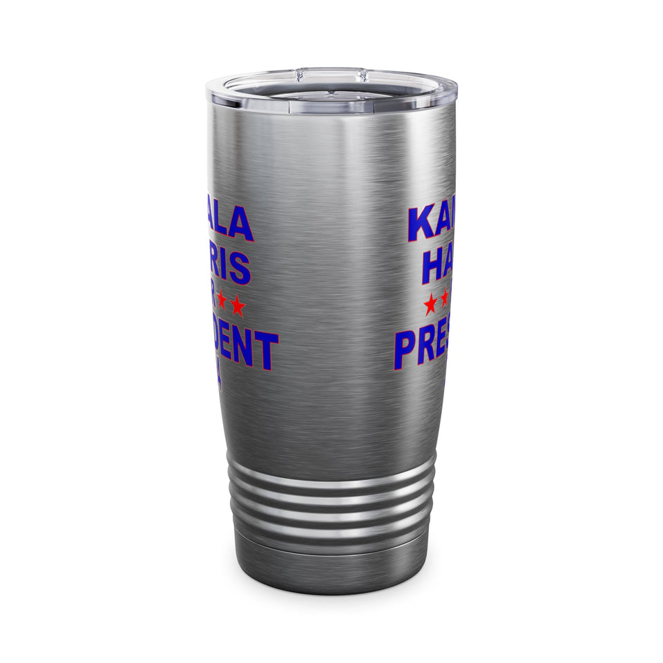 Kamala Harris for President Ringneck Tumbler, 20oz