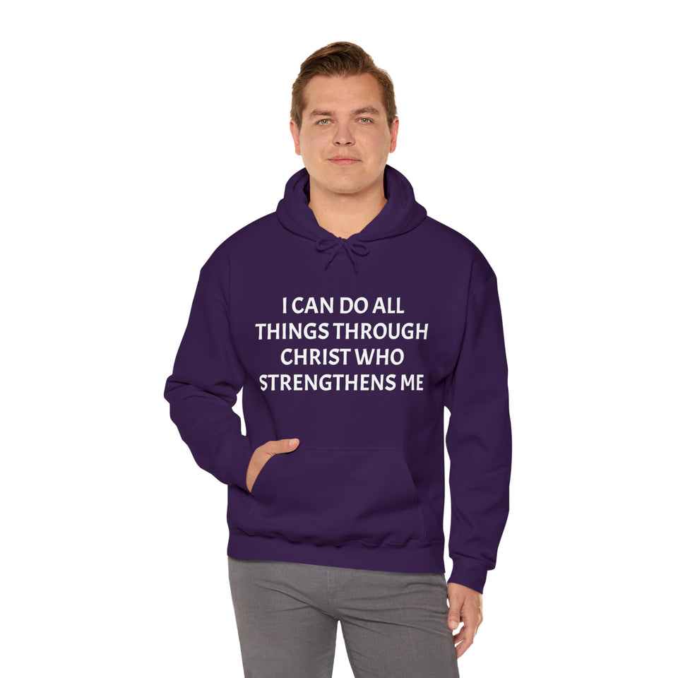 Specialty Christ Strengthens Me Hooded Sweatshirt