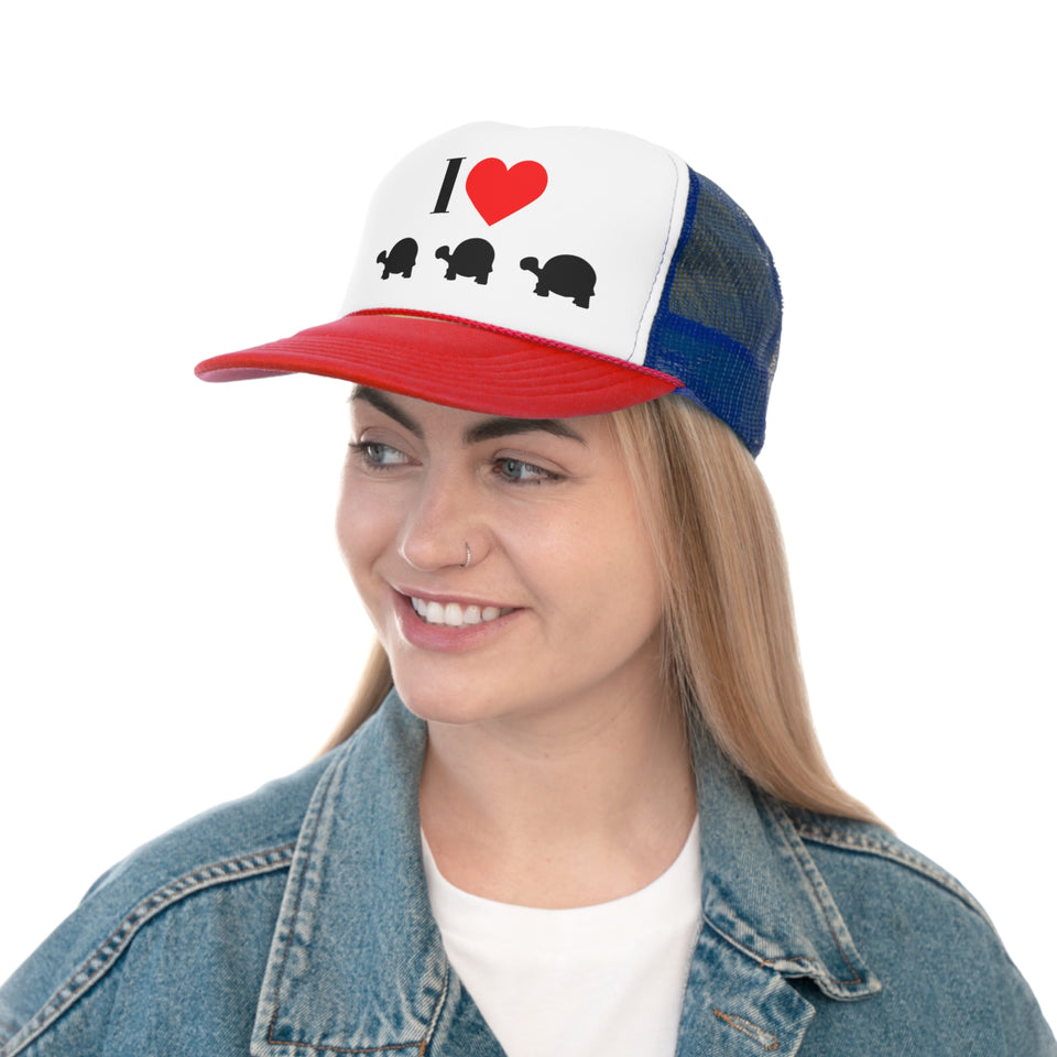 I Love Turtles Trucker Caps