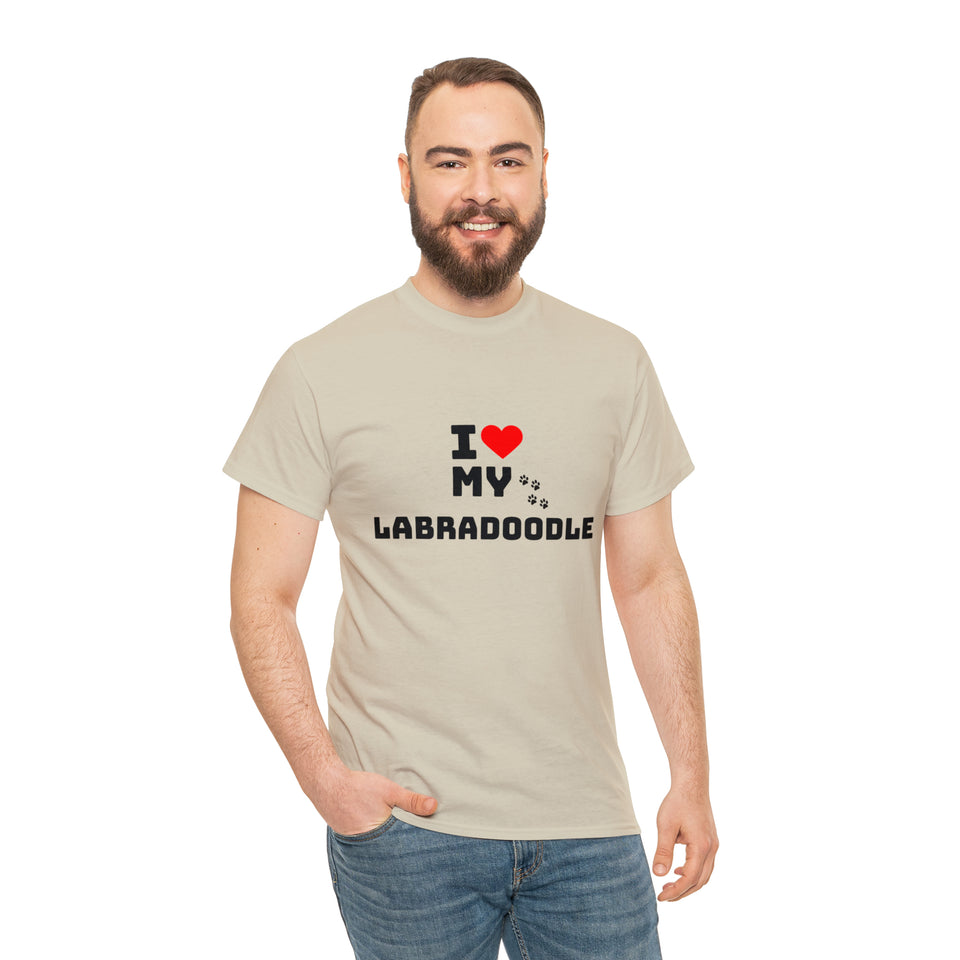 I Love My Labradoodle Unisex Heavy Cotton Tee