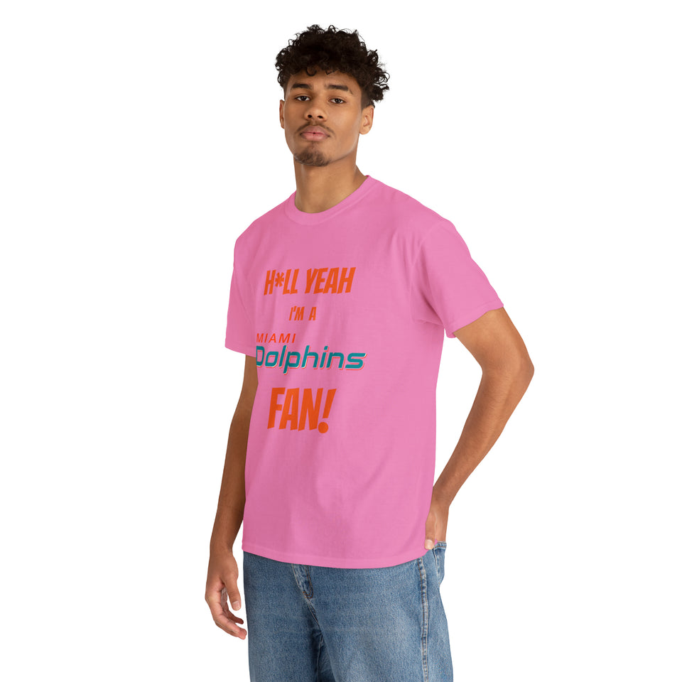 Miami Dolphins Football Unisex Heavy Cotton Tee