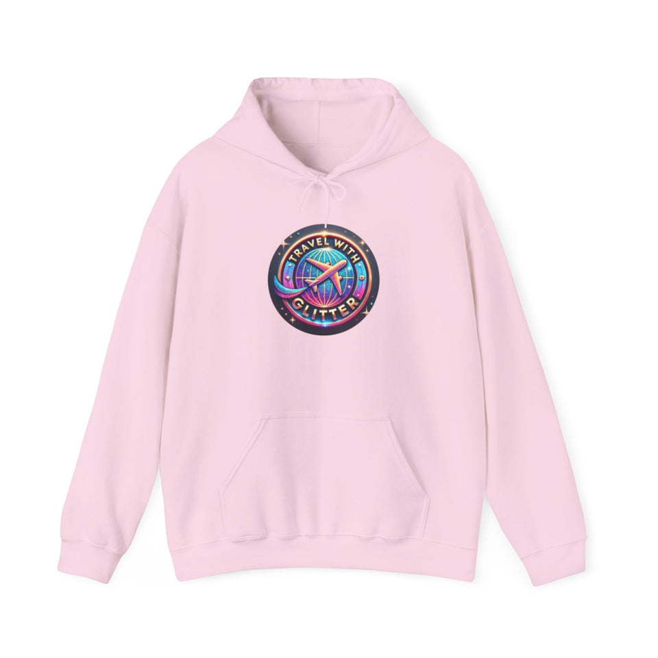 Travel With Glitter Unisex Heavy Blend™ Hooded Sweatshirt