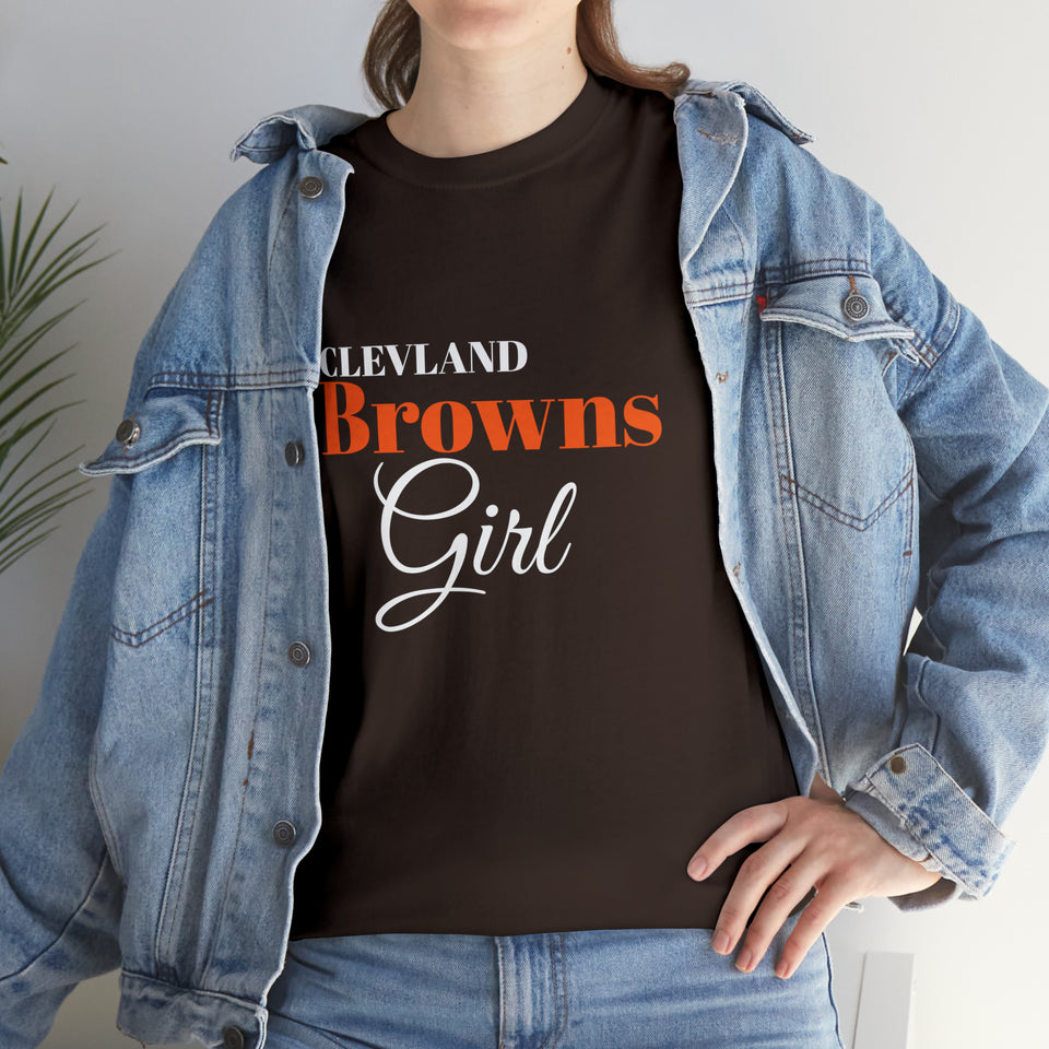 Clevland Browns Girl Unisex Heavy Cotton Tee