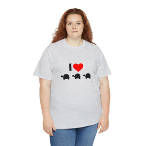 I Love Turtles Unisex Heavy Cotton Tee