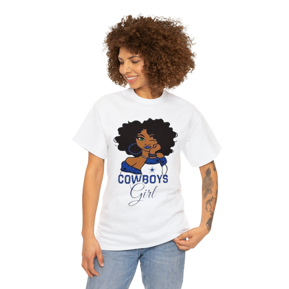 Dallas Cowboys Girl Unisex Heavy Cotton Tee