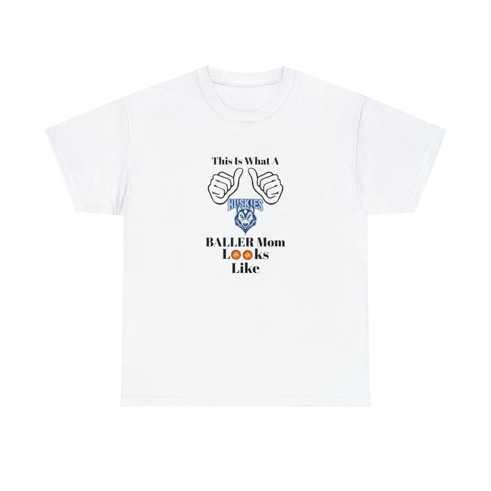 Hunter Huss Baller Mom Unisex Heavy Cotton Tee