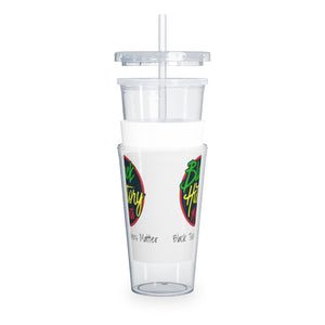 Black Teachers Matter Plastic Tumbler with Straw