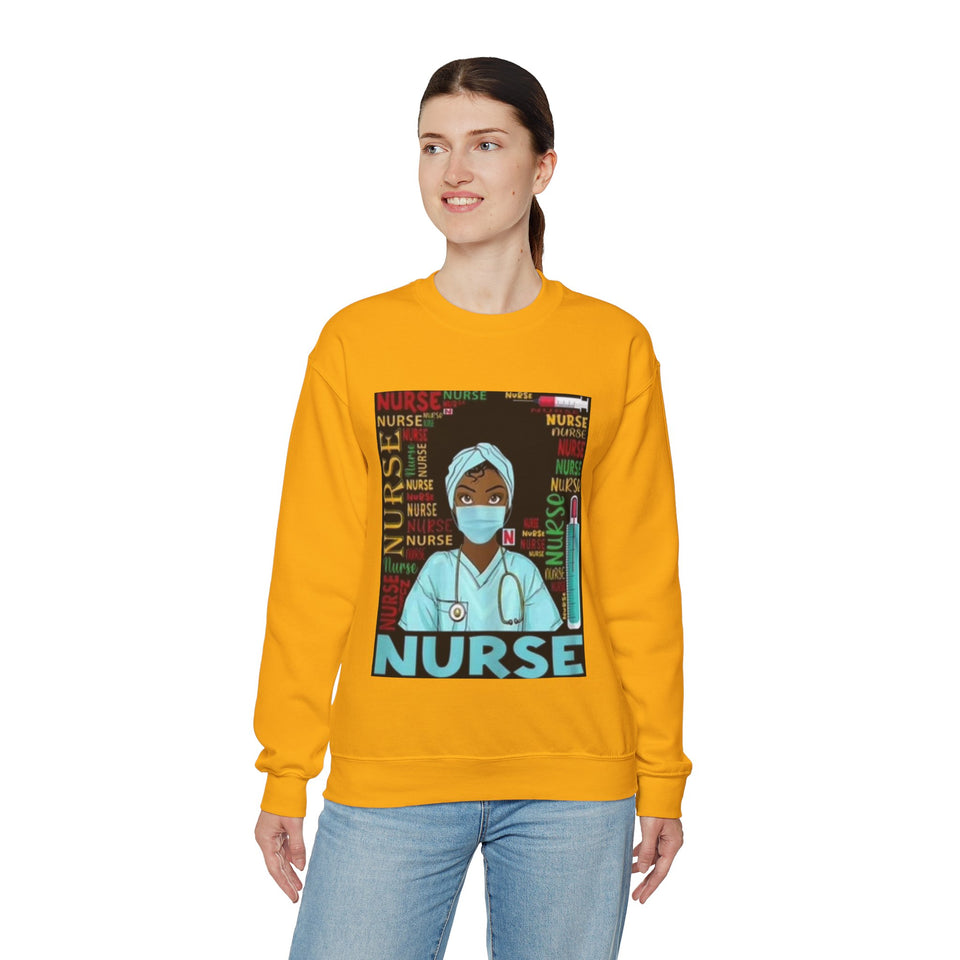 Black Nurse Crewneck Sweatshirt