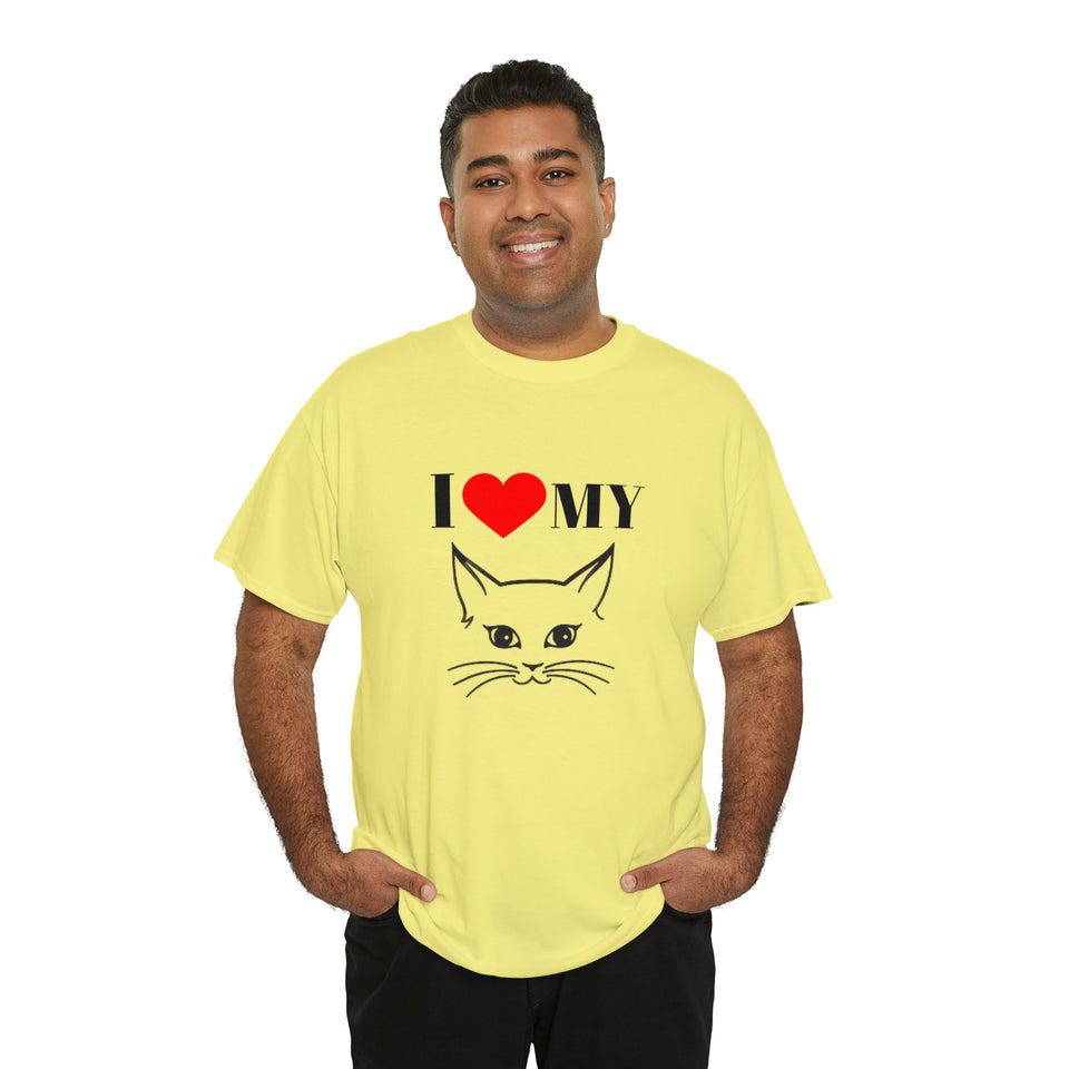 I Love My Cat Unisex Heavy Cotton Tee