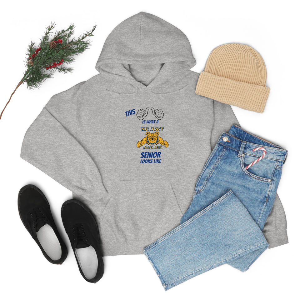 This Is What A NC A&T Senior Looks Like Unisex Heavy Blend™ Hooded Sweatshirt