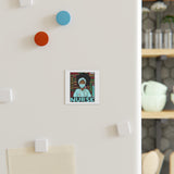 Black Nurse Square Magnet